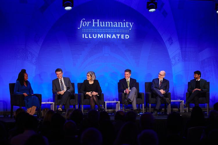 The panel discussion during For Humanity Illuminated in Boston