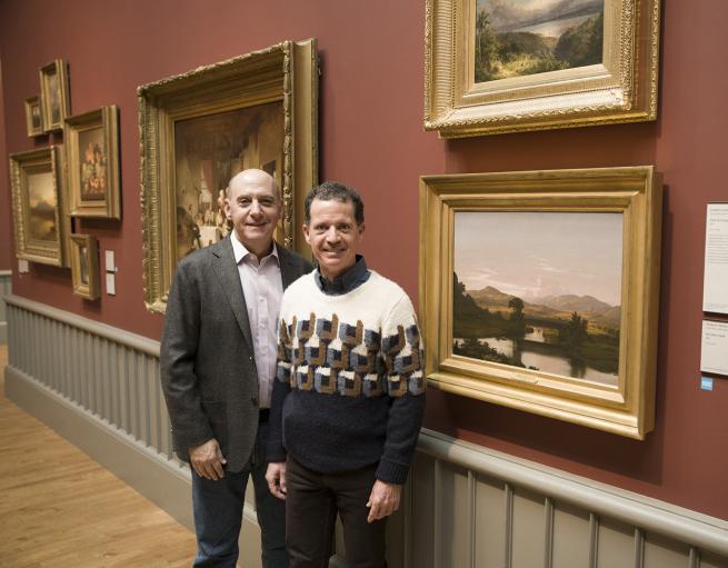 Adam Rose ’81 and Peter McQuillan at the Yale University Art Gallery