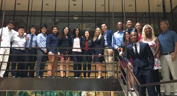 STARS program students pose with Sandy Chang ’88, associate dean for science and quantitative reasoning education